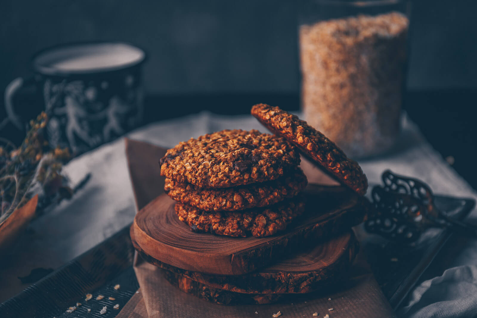 Chocolate Chip Cookies mit Hafer, Haferkekse mit Schokodrops, Schokokekse Hafer, Haferkekse vegan Rezept, Rezept Kekse vegan, Chocolate Cookies vegan Rezept