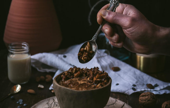 Dinkelvollkorngrieß, Dinkelgrieß, Dinkelgrießbrei, Grießbrei vegan, vegan Dinkelgrieß, vegan Frühstück, vegan Brei Frühstück Rezept, Dinkelgrießbrei mit Vanille, Dinkelgrieß mit Vanille