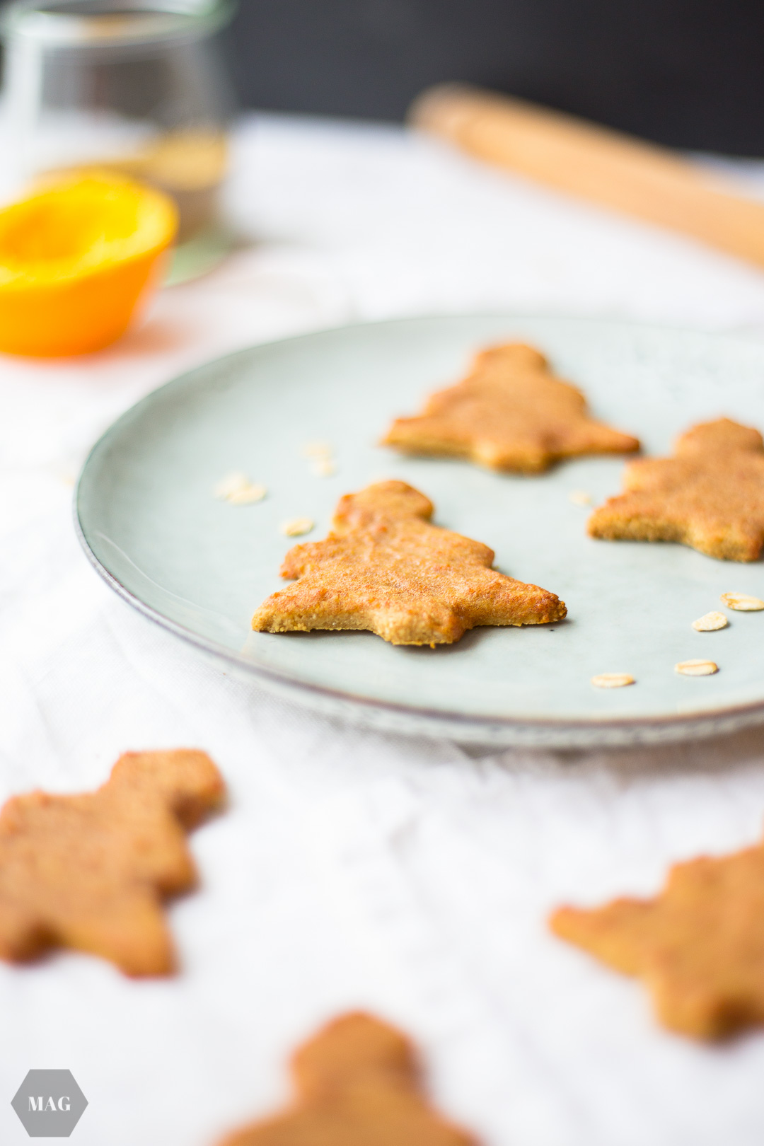 hafer-tannenbäume, haferkekse, weihnachtskekse, vegane kekse, grundrezept kekse, ausstechkekse