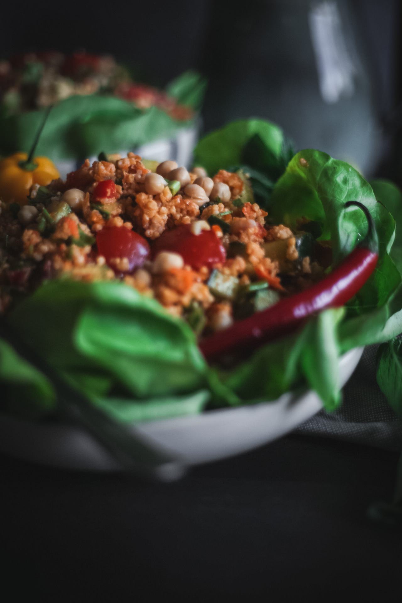 Hirse-Salat, Hirse Salat vegan, veganer Salat grillen, vegan Salat gesund, vegan Salat Calcium