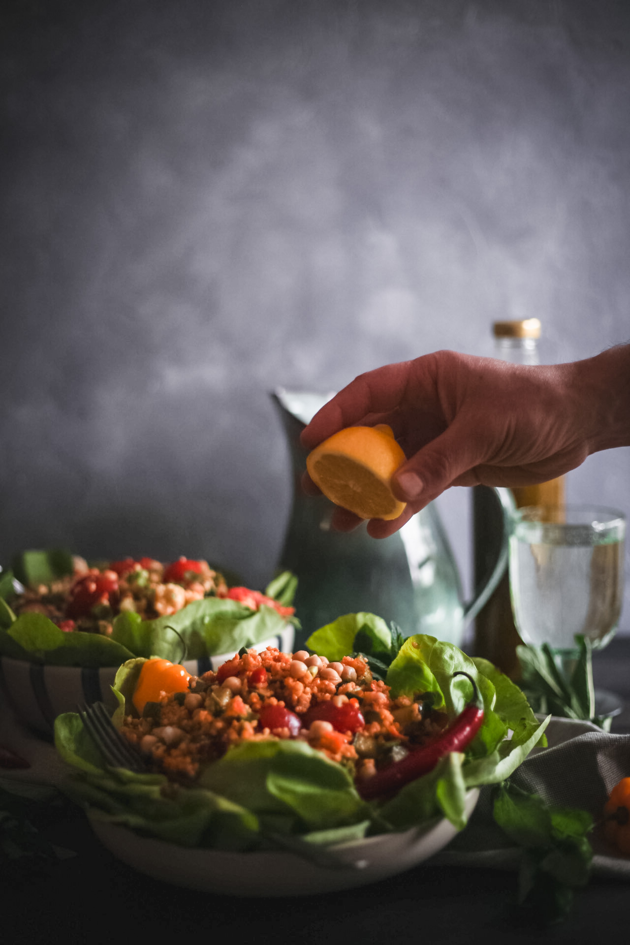 Hirse-Salat, Hirse Salat vegan, veganer Salat grillen, vegan Salat gesund, vegan Salat Calcium