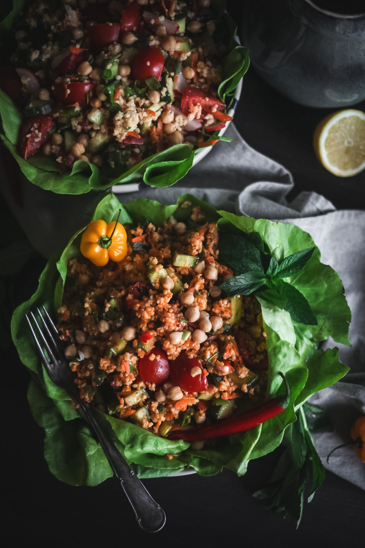 Hirse-Salat, Hirse Salat vegan, veganer Salat grillen, vegan Salat gesund, vegan Salat Calcium