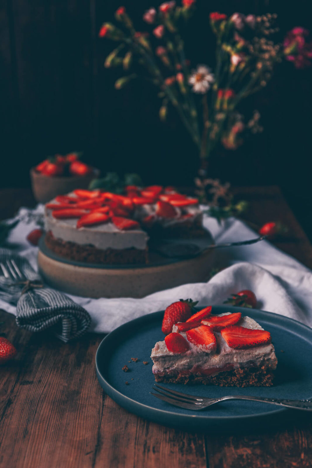 Klassischer Erdbeerkuchen mit Vanille-Quark-Creme - Mehr als Grünzeug Klassischer Erdbeerkuchen mit Vanille-Quark-Creme - Mehr als Grünzeug