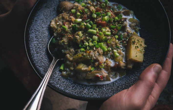 Eintopf, Eintopf vegan Resteverwertung, Eintopf vegan Rezept, vegan kochen Rezept, vegan lebensmittelretten Rezept, Resteverwertung