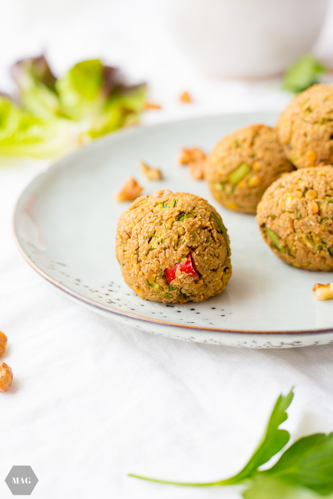 zucchini-linsen-falafel, falafel vegan, linsen-falafel, falafel aus dem ofen